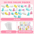 28 Packs 14 JOYIN Valentines Day Gift Cards with Mochi Squishy Toys, Design Kawaii Animal Mochi Squishy Toys, Stress