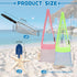 Mototo 12 Pack Beach Toys - 4 Beach Mesh Shovels, 4 Seashell Bags, 4 Small Shark Tooth Sifters for Adults & Kids