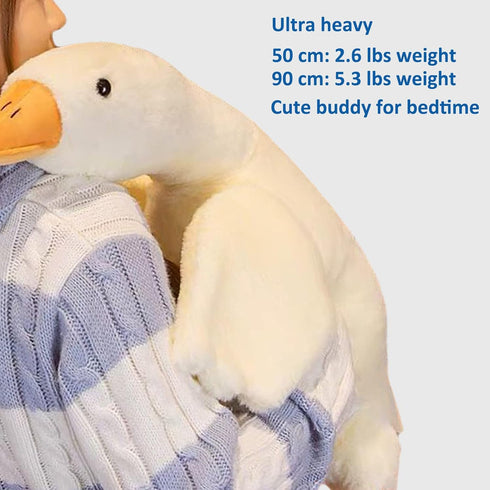 19.68 Inch Swan Stuffed Animal, 2.6 lbs Weighted Plush Goose Toy, Gifts for Kids