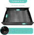 59x59 Inches Splat Mat for Under High Chair, Large Size Mess Mat Floor Protector, Corner Snap Design, No Splash
