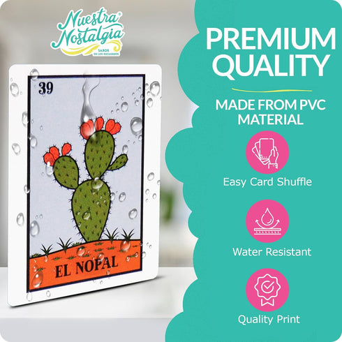 Loteria Traditional Loteria Mexicana Game 20 Player Water-Resistant PVC Boards and Card Deck Perfect for Cinco de Mayo, Mexican Themed Parties, Christmas and Birthdays (Boards 1-20)