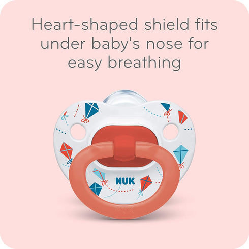 NUK Comfy Orthodontic Pacifiers for 0-6 Months, BPA-Free, 5-Pack, Soft & Durable Design