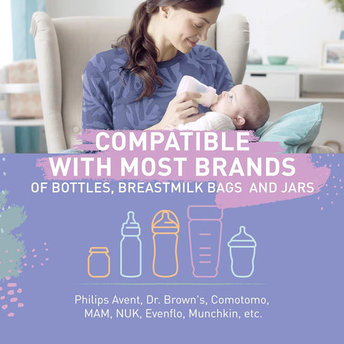 Baby Bottle Warmer for Breastmilk and Formula, Fast Bottle Warmer with Adjustable Timer, Keep Warm Mode, Breast Milk