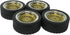 4PCS 65mm RC Rally Car Rubber Tires and Plastic Plating Wheel Rims Set for 1/10 RC On-Road Racing Car (Gold Silver)