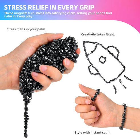 550pcs Fidget Toys for Adults & Teens,Stress Relief Sensory Toys for Autism ADHD Anxiety,Weak Magnetic Putty,Desk