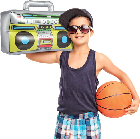 meekoo Inflatable Boombox, 16.5 Inches 80s 90s Party Decorations for Rappers Hip Hop Costume