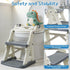 CALCHELE 2 1 Potty Training Seat, Upgrade Toddler Toilet Seat with Steps Stool Ladder, in Potty Training Seat with Step