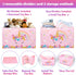 Large Toy Box Chest - Collapsible Sturdy Organizer for Kids, 25"x13"x16" Pink Toy Storage Bins with Lids