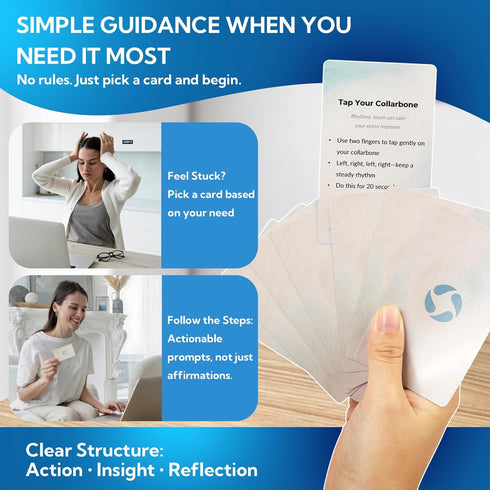 108 Mindfulness Cards for Coping Skills & Mind Brain Emotional Insight Cards - Somatic Therapy for Stress Relief