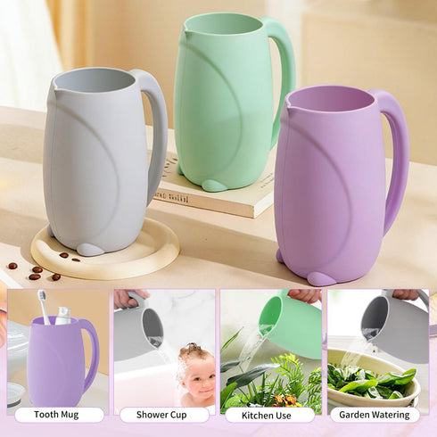 mandoo Baby Bath Rinse Cup Shampoo & Body Washing Rinser Cup for Kids with Easy Grip Handle to Rinse Baby Shower - Baby