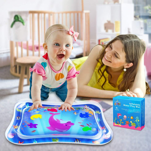 ZMLM Baby Tummy-Time Water Mat: Infant Baby Toy Gift Activity Play Mat for 3-12 Month Newborn Boy Girl Toddler Fun