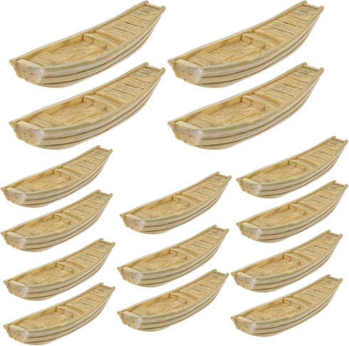 NUOBESTY 15Pcs Miniature Boat Resin Fishing Ship Model for Fairy Garden Accessories,