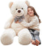 Misscindy Giant Teddy Bear Plush Stuffed Animals, 47 inch for Girlfriend or Kids, White