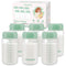 6PCS Breastmilk Storage Bottle for Momcozy Breast Milk Cooler, Wide-Neck Baby Bottles