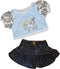 Unicorn Glitter Outfit Teddy Bear Clothes, Fits Most 14" - 18" Build-a-Bear Stuffed Animals