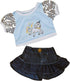 Unicorn Glitter Outfit Teddy Bear Clothes, Fits Most 14" - 18" Build-a-Bear Stuffed Animals