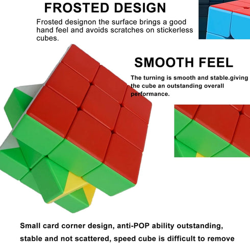 18CM 3x3 3D Giant Magic Cube, Big Speed Cube Color-Matching Sensory Puzzle Box Super Large Birthday Christmas Stocking