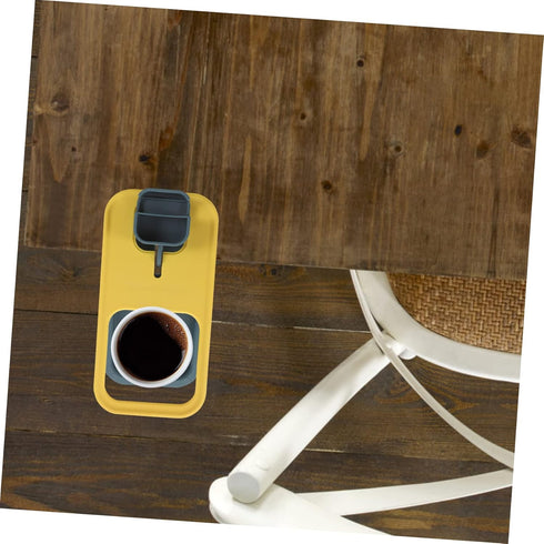 MAGICLULU Clip-On Desk Cup Holder Clamp Portable Plastic Table Side Drink Stand for Office Use Adjustable and Secure