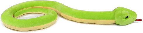 Ice King Bear Lifelike Plush Toy, Green Snake Stuffed Animal (Coiling)