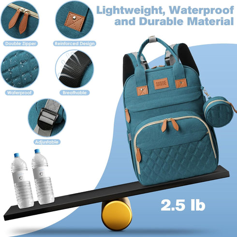 Backpack, JSTPRO Diaper Bag Large Diaper Bag with Changing Station, Baby Bag, New Mom Gifts, Lightweight Waterproof