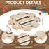 Poen Set, 8 Set Mexican Train Dominoes Wooden Mexican Train Hub with Pcs Domino Trays Racks Tiles Holders for Xmas New