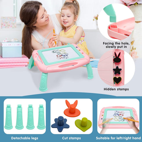 Toys for 1-2 Year Old Girls, Magnetic Drawing Board Toddler Toys, Erasable Doodle Board for Kids Birthday Gifts