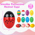 POPLAY 12PCS Wooden Percussion Musical Eggs, Maracas Egg Shakers for Party Favors and Classroom Prize Supplies