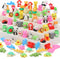 70Pcs Animal Erasers, 3D Take Apart Desk Pets for Classroom Rewards, Game Prizes, Treasure Box Party Favors