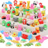LanMa 118 pcs Animal Erasers, Take Apart Erasers, Desk Pets for Kids, Classroom Prizes, Party Favors, Easter Egg