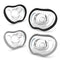 Nanobebe Active Baby Pacifiers 4-36 Months - Orthodontic, Lightweight and Vented, Curves
