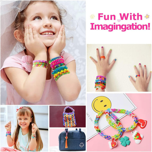 Yestrong 2000+ Rubber Band Bracelet Kit, Loom Bracelet Making Kit, Refill Loom Set for Bracelet Making