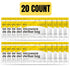 20pc 20 Max Strength Pro Microwave Steam Sterilizer Bags for Baby Bottles, Soothers, Teethers, Breast Pump Parts