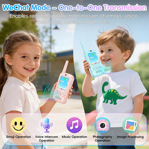 A Artman 2 Pack 3-12 Artman Video Walkie Talkies for Kids, Rechargeable Walkie Talkies with Screen, Long Range Two Way