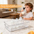 MAIDIWUDI 2Pack Cabinet,DrawerCounter,Kitchen,Refrigerator-Portable Clear Baby Bottle Organizer Portable Baby Bottle