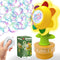 Sunflower Bubble Machine with Remote Control, Dancing Sunflower Bubble Machine with LED
