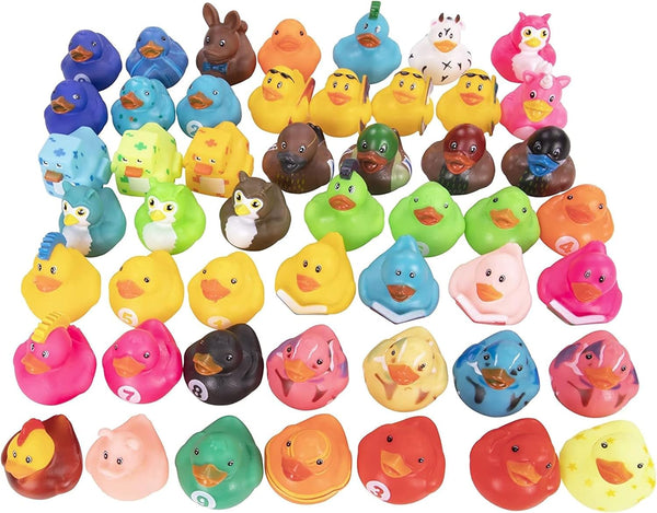 Kangaroo Mini Rubber Ducks Bulk Pack of 50 Floating Baby Bath Toys