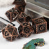 UDIXI 7-Die Metal Dice Set, Polyhedral DND Dice for Role Playing and Tabletop Games (Ancient Copper)
