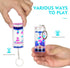 FKYTION Liquid Motion Bubbler Key Chain, Pack of 8 Colorful Hourglass Calming Relaxing Toys