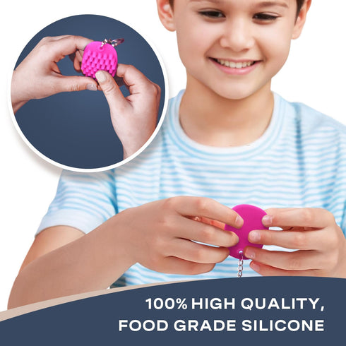 HedgeHog Mini Keychain - Soft, Smooth, Lightweight & Silent Fidget Toy for Stress Relief