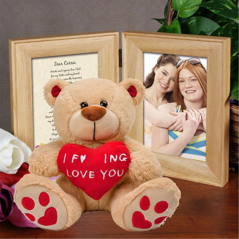 10 inch Valentines Day Gifts for Her Women Girlfriend Wife Fiance - Plush Stuffed Animal Teddy Bear Gift for Mom Best