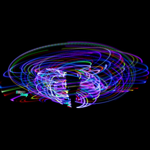 Light Up LED Hula Hoop, Hand Crafted in Michigan with Beautiful Auto Strobing Rainbow Lights