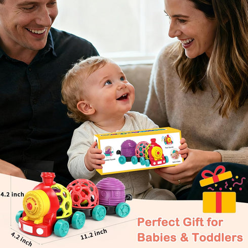 WEEJOYGAM 6-12 1-3 6 7 8 9 10 1 Train Baby Toys Months, Infant Soft Cars for Toddlers Boy Easter Basket Stuffers
