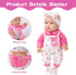XFEYUE 12" Set,12 Inch 3+ Baby Doll with Pink Bowknot Clothing Realistic Baby Dolls with Clothes