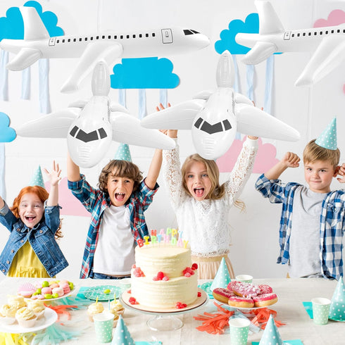 8 Pieces 40 Inch Inflatable Airplane Balloon for Indoor Outdoor Birthday Party Supplies, Swimming Pool Float (8 PCS)
