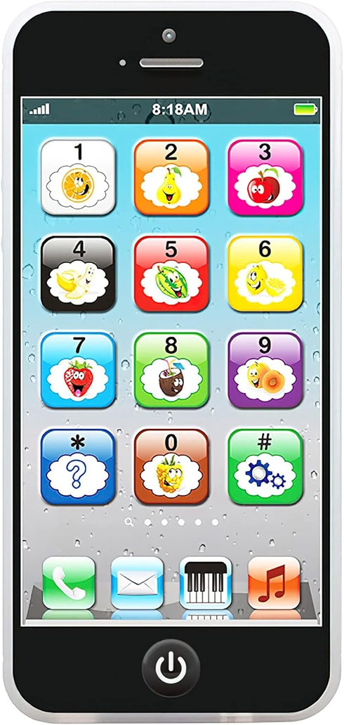 Toy Learning Play Cell Phone with 8 Functions and Dazzling Lights for Toddler Baby Kids