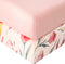 SDIII 2 Pack Pink Floral Crib Sheets for Baby Girl 5228 Stretchy