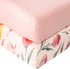 SDIII 2 Pack Pink Floral Crib Sheets for Baby Girl 5228 Stretchy