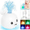TFS TOP·FANS Whale Bath Toy - Light Up Sprinkler Bath Toys for Toddlers 1-3, Newborn Essentials, Birthday Gifts