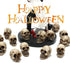 BinaryABC Accessories,20PCS(0.7"x0.39") Mini Skull Figurine Miniature Skeleton Head Table Decor,Halloween Micro