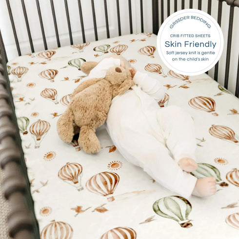 Stretch Ultra Soft Jersey Knit Fitted Crib Sheets Set, 2 Pack, Stylish Cars Print for Boys and Girls